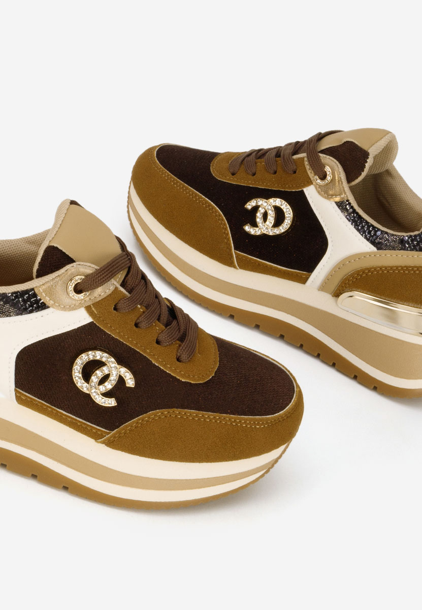 Sneakers με πλατφόρμα Liliza καφε