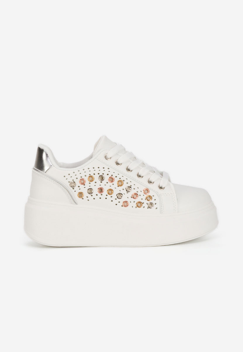 Sneakers με πλατφόρμα Charolette λευκά