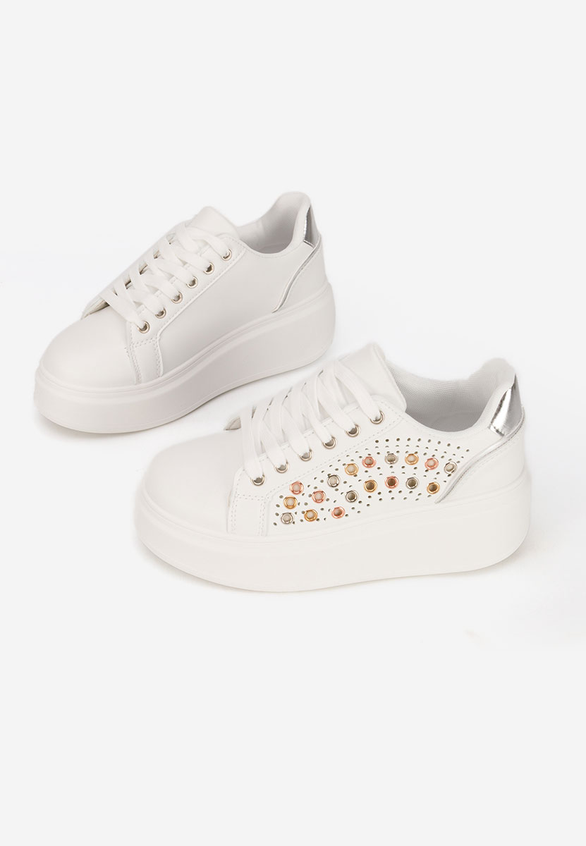 Sneakers με πλατφόρμα Charolette λευκά