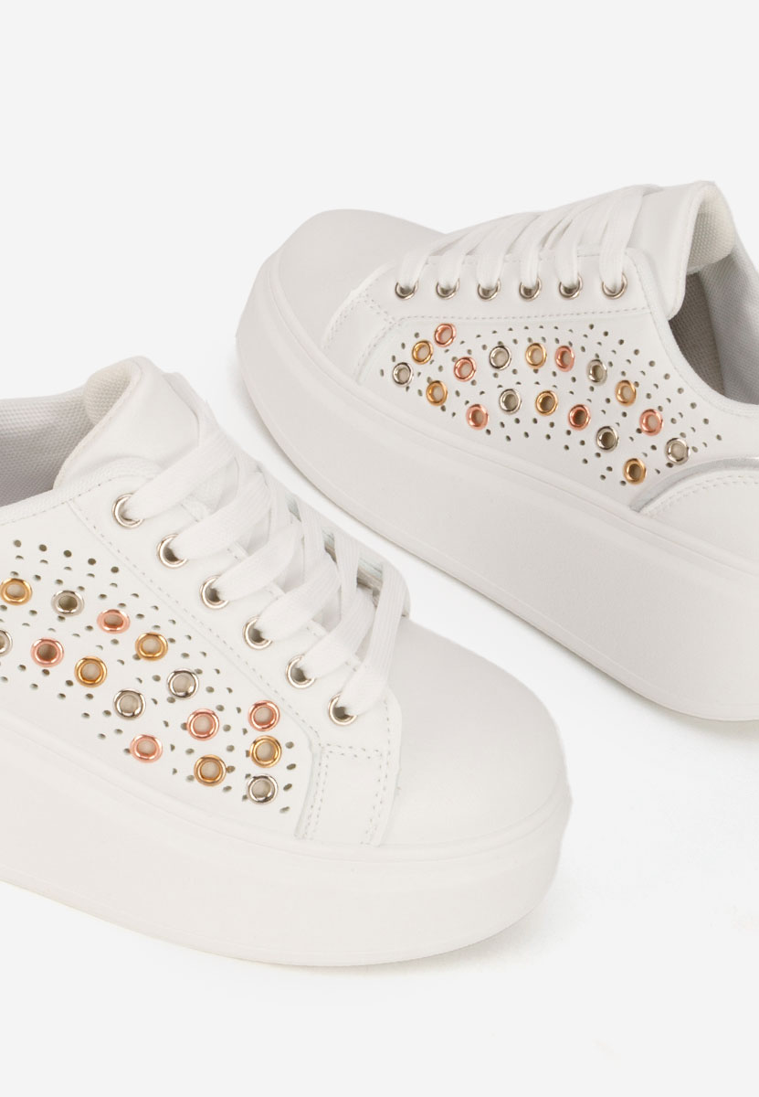 Sneakers με πλατφόρμα Charolette λευκά