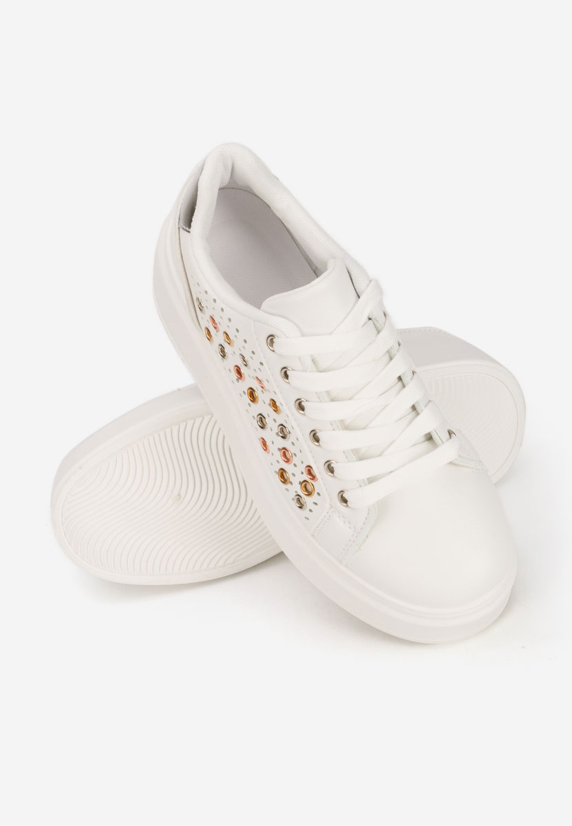 Sneakers με πλατφόρμα Charolette λευκά