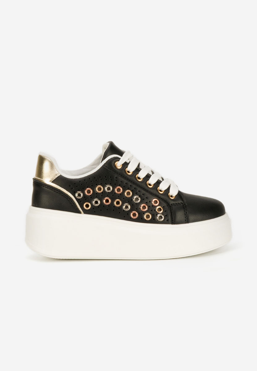 Sneakers με πλατφόρμα Charolette μαύρα