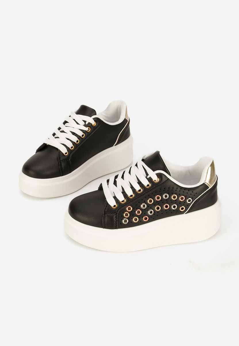 Sneakers με πλατφόρμα Charolette μαύρα
