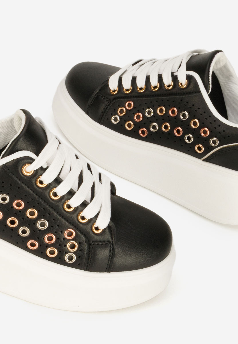 Sneakers με πλατφόρμα Charolette μαύρα