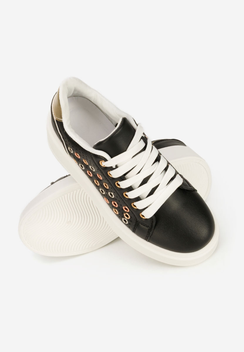 Sneakers με πλατφόρμα Charolette μαύρα