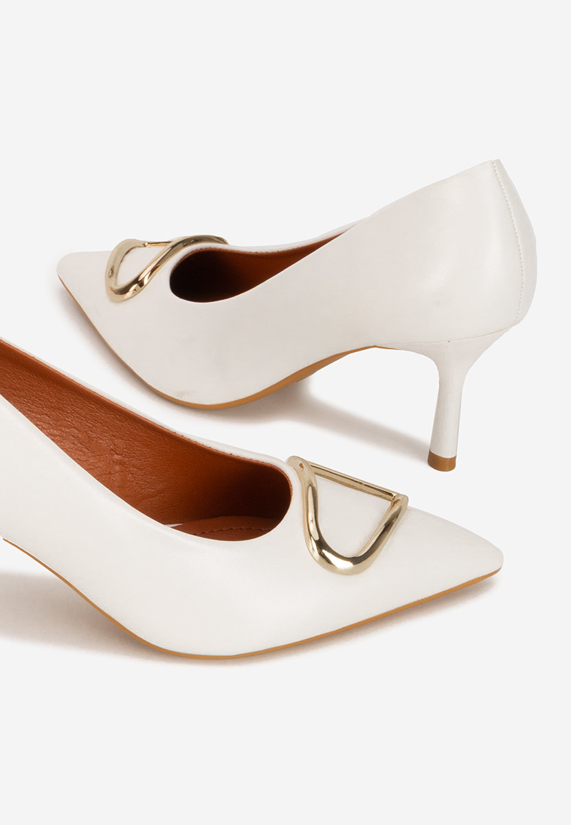 Γόβες στιλέτο Cecinia λευκά