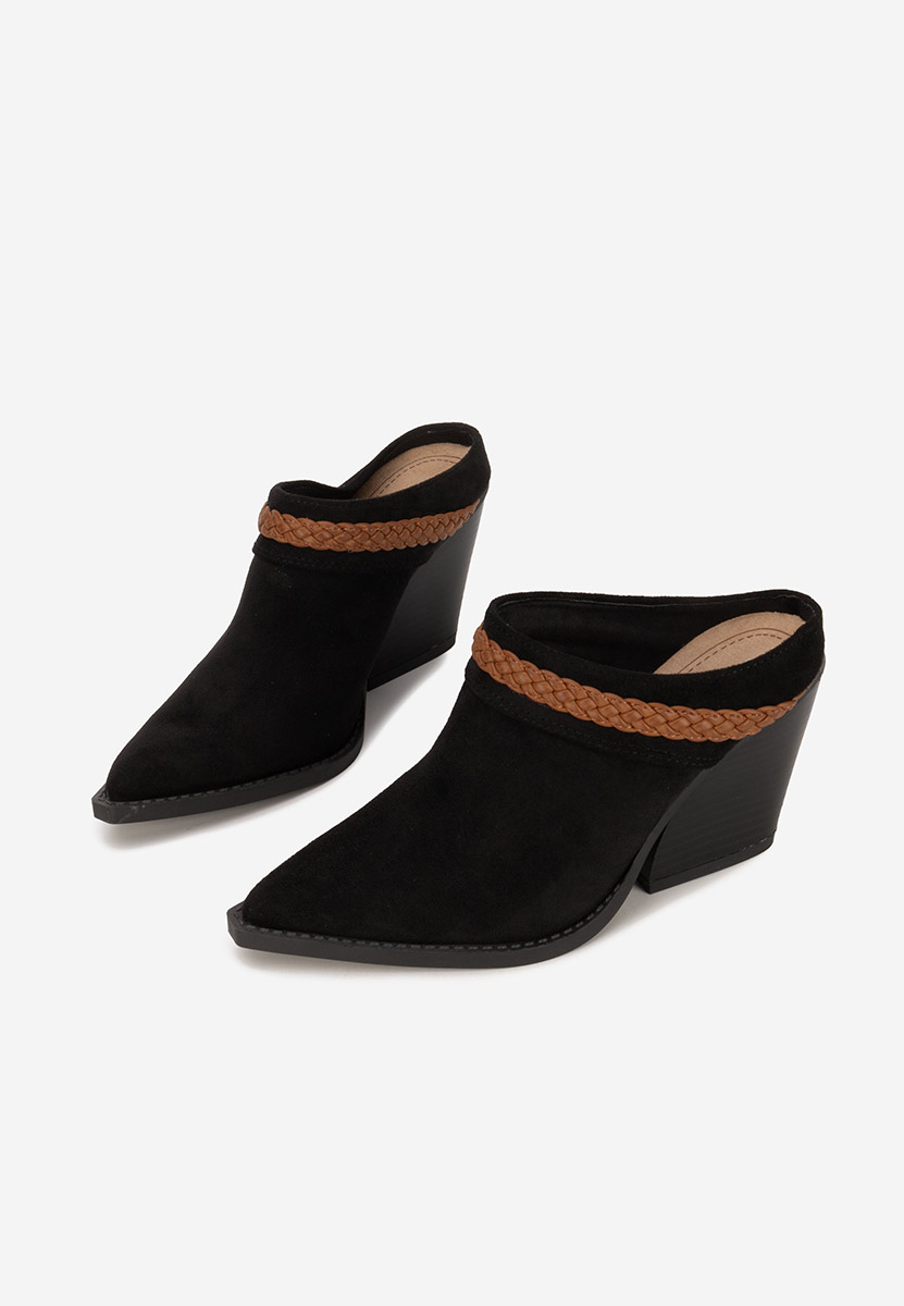 Mules με τακουνι Marlenia μαύρα