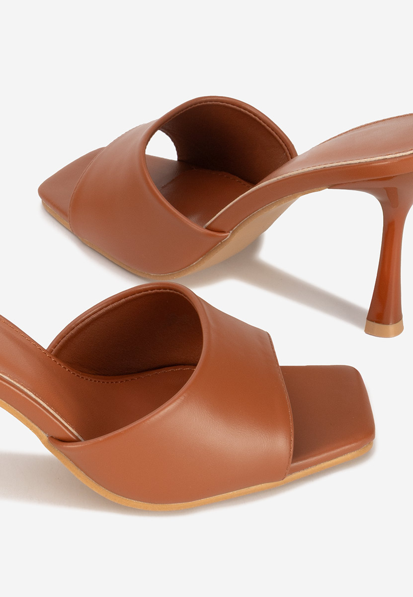 Mule με τακούνι Eliseia V2 ταμπά