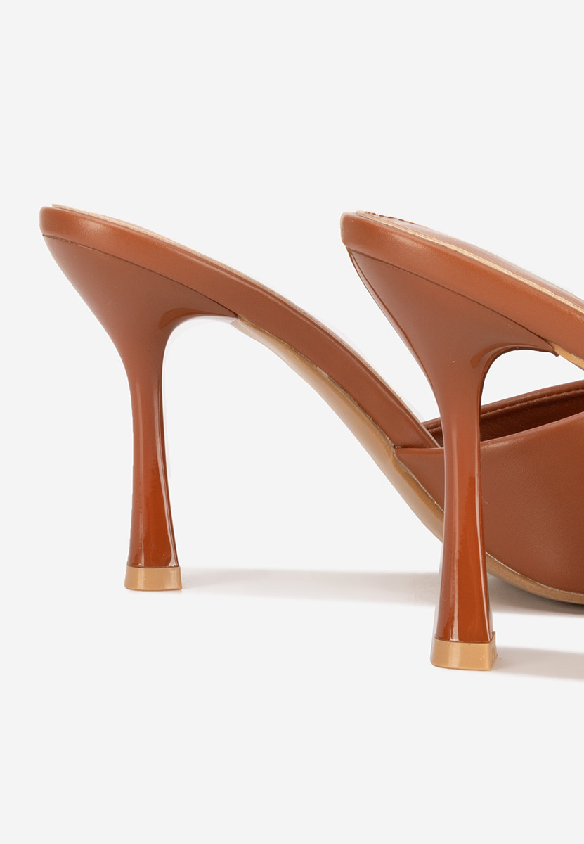 Mule με τακούνι Eliseia V2 ταμπά