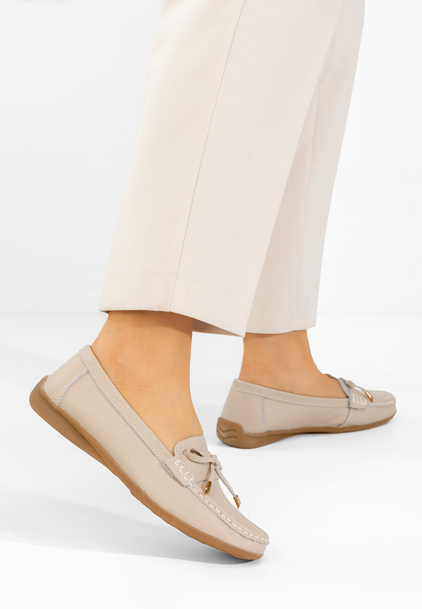 Μοκασίνια γυναικεια δερματινα Nemesia Νουντ