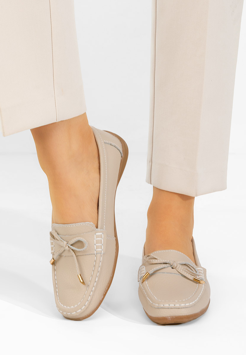 Μοκασίνια γυναικεια δερματινα Nemesia Νουντ