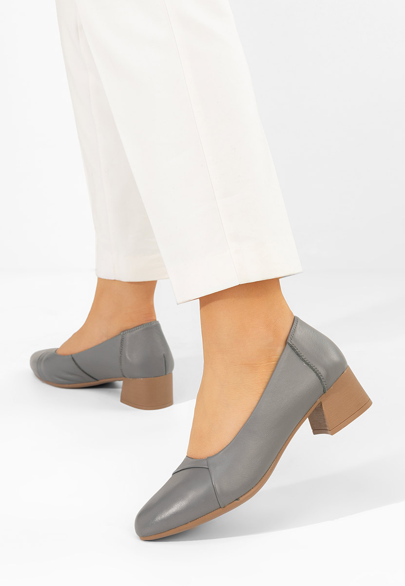 Δερμάτινα παπούτσια Giulieta γκρι