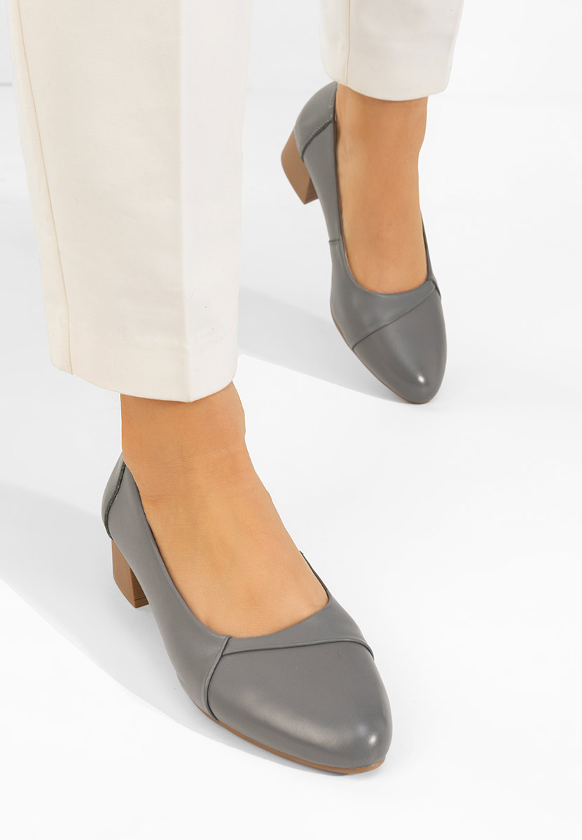 Δερμάτινα παπούτσια Giulieta γκρι