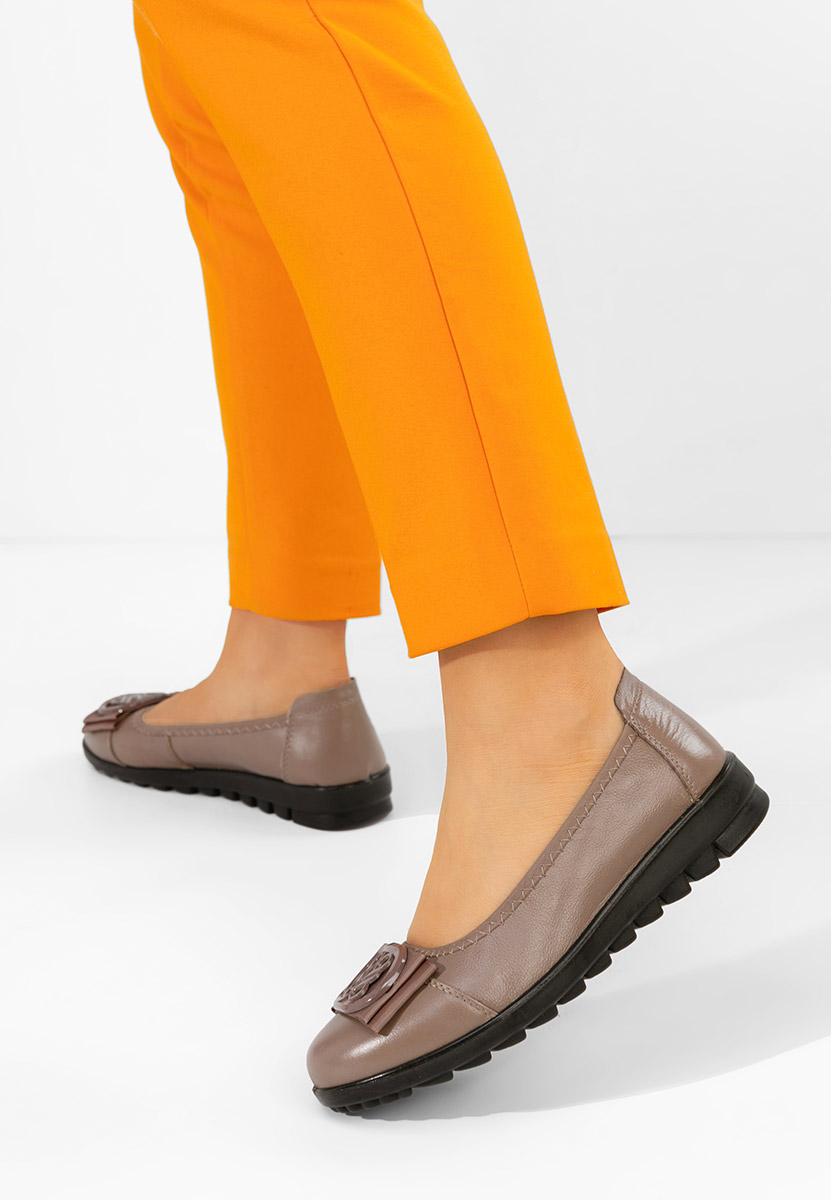 Μπαλαρίνες δερματινεσ Demarisa V2 καφε