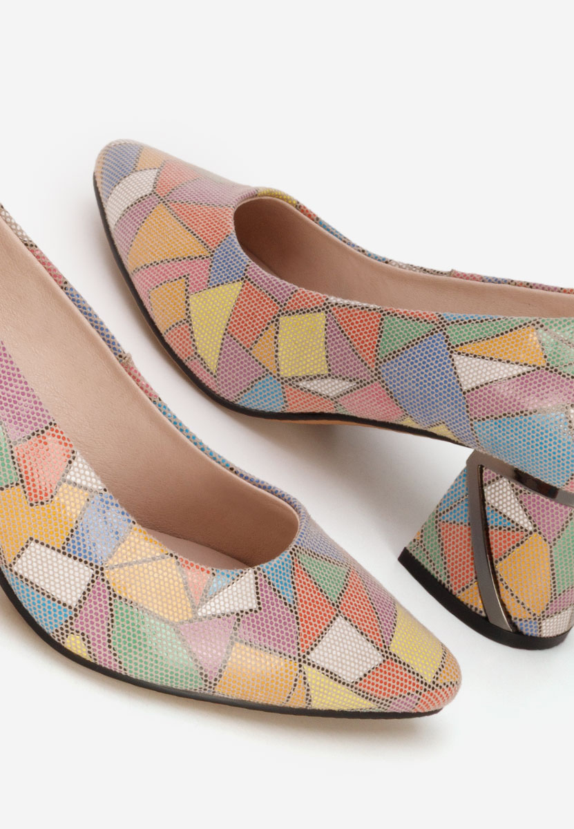 Γόβες με χοντρό τακούνι Esperanta πολυχρωμο