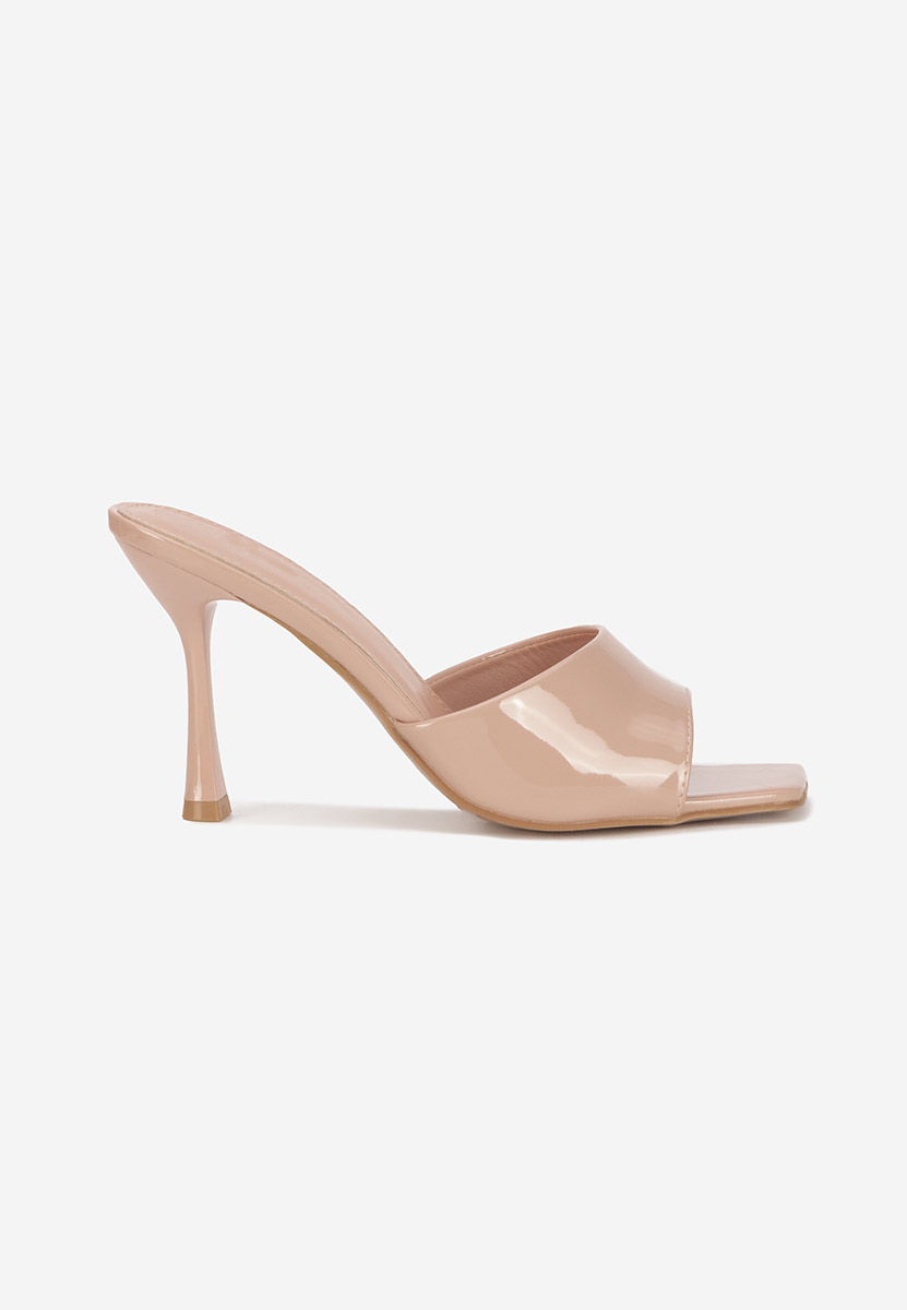 Mule με τακούνι Eliseia μπεζ