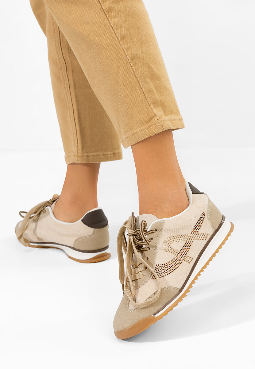 Sneakers γυναικεια Sirimia μπεζ