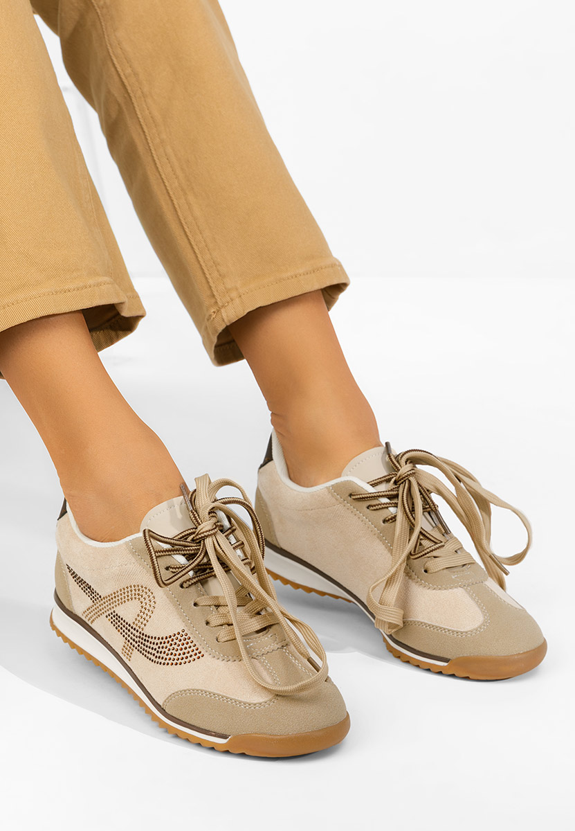 Sneakers γυναικεια Sirimia μπεζ
