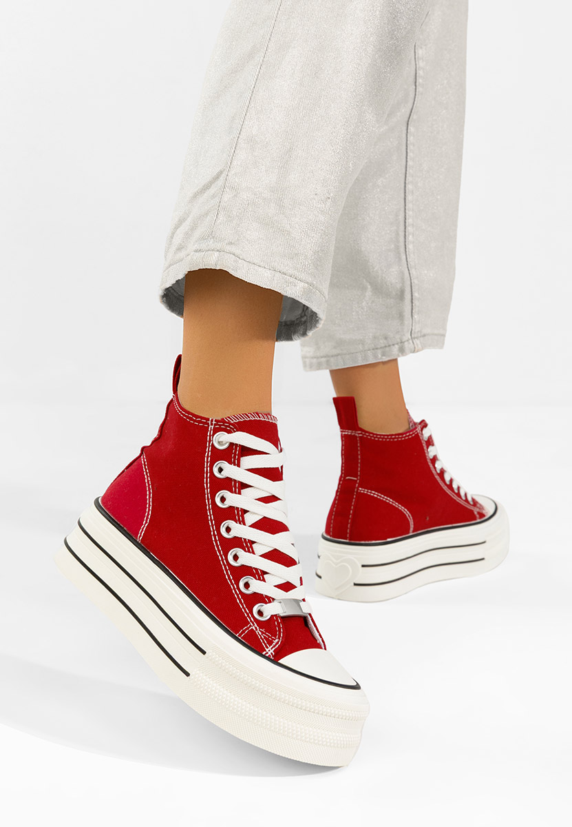 Γυναικεία πανινα πλατφόρμες Kimala V3 κοκκινο