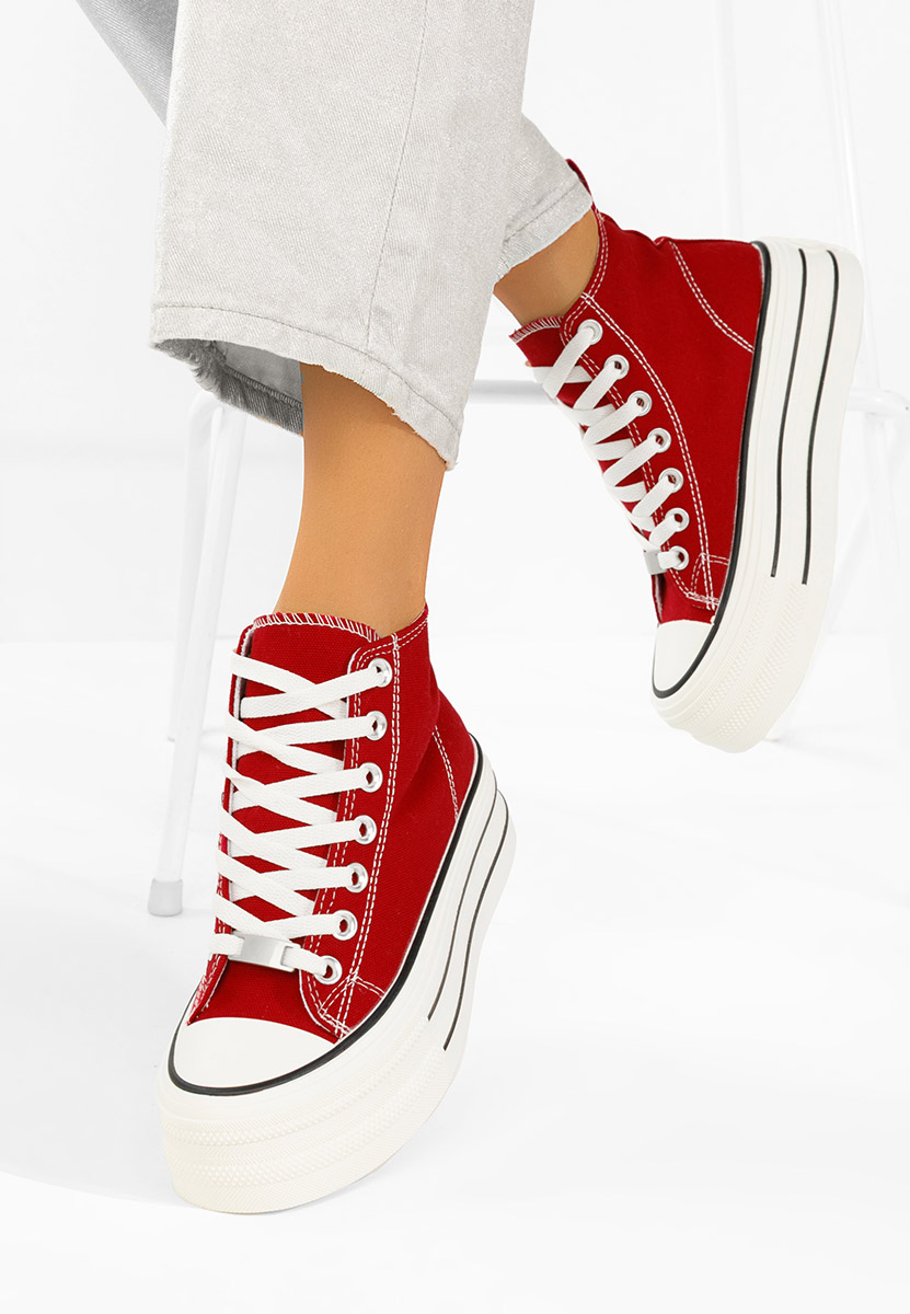 Γυναικεία πανινα πλατφόρμες Kimala V3 κοκκινο