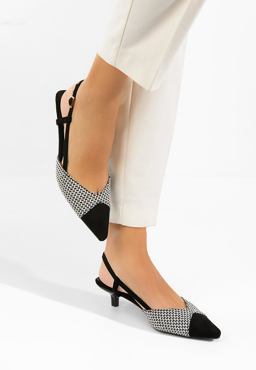 Γόβες slingback Mayuka μαύρα