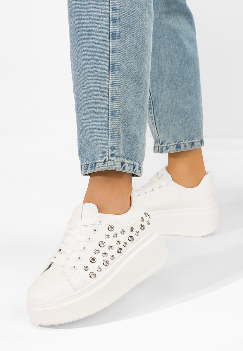 Sneakers με πλατφόρμα Anaya λευκά