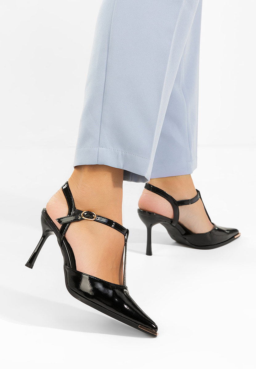 Γόβες slingback Evenia V4 μαύρα