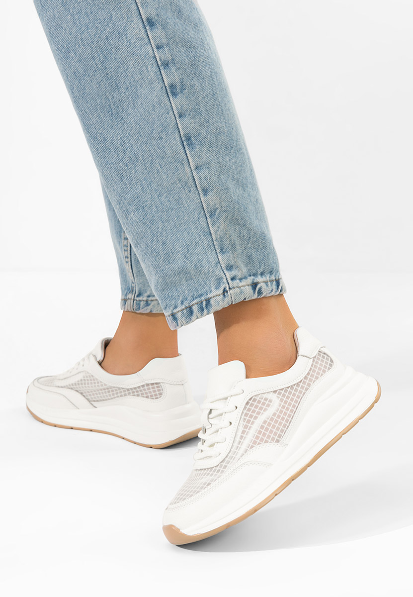 Sneakers γυναικεια δερματινα Luelia λευκά