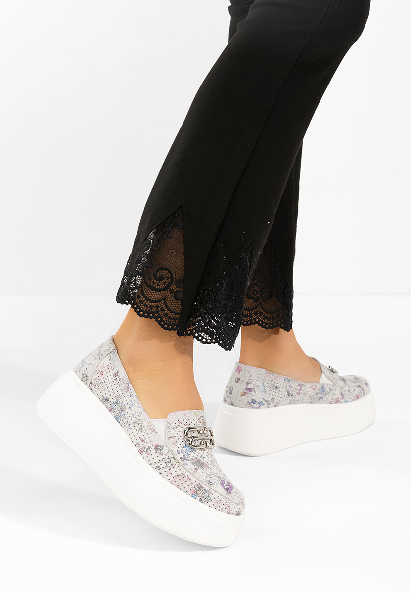 Μοκασίνια γυναικεια δερματινα Brinleya πολυχρωμο