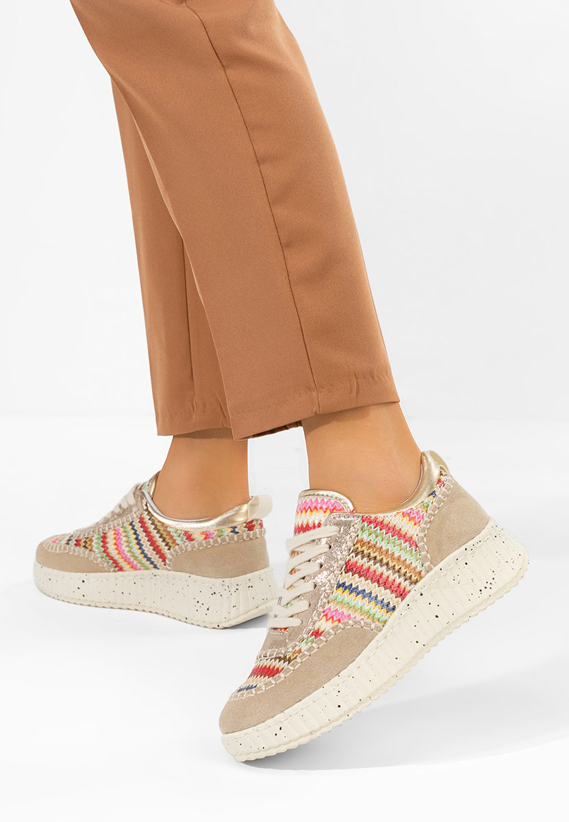 Sneakers γυναικεια δερματινα Aidania πολυχρωμο