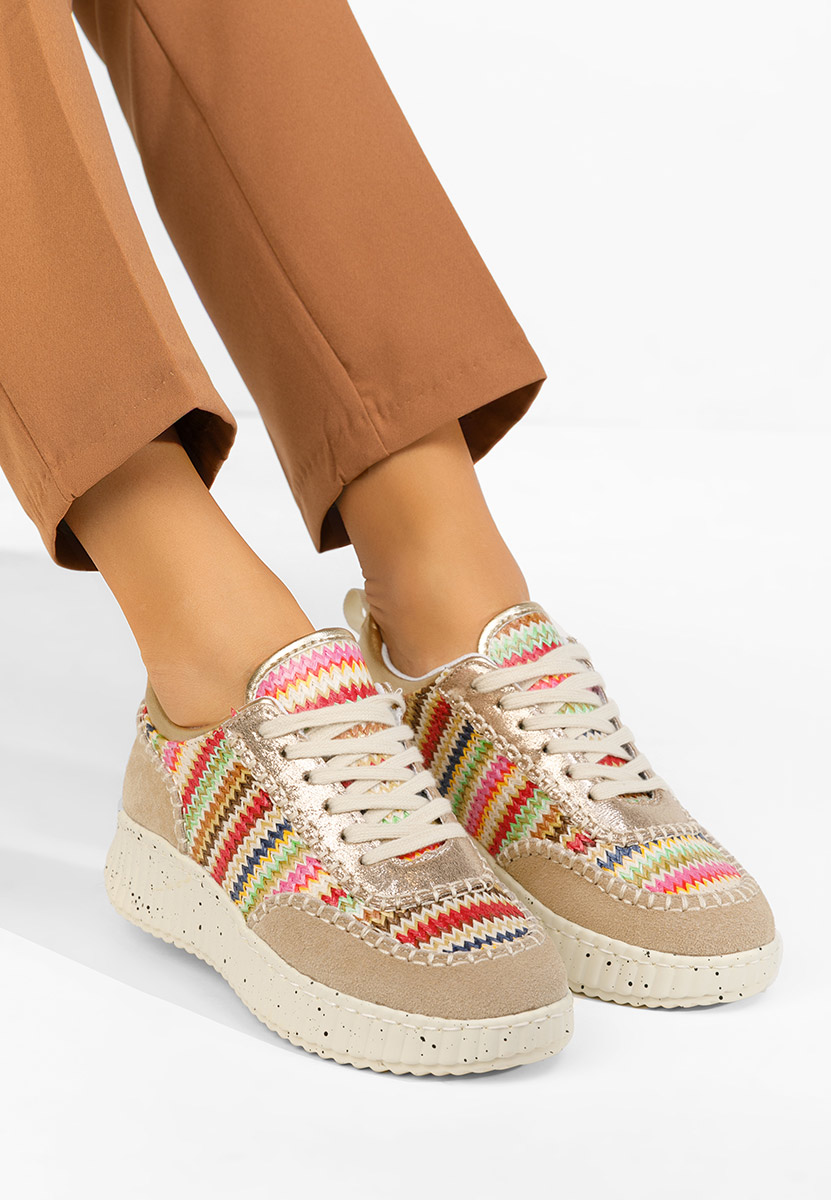 Sneakers γυναικεια δερματινα Aidania πολυχρωμο