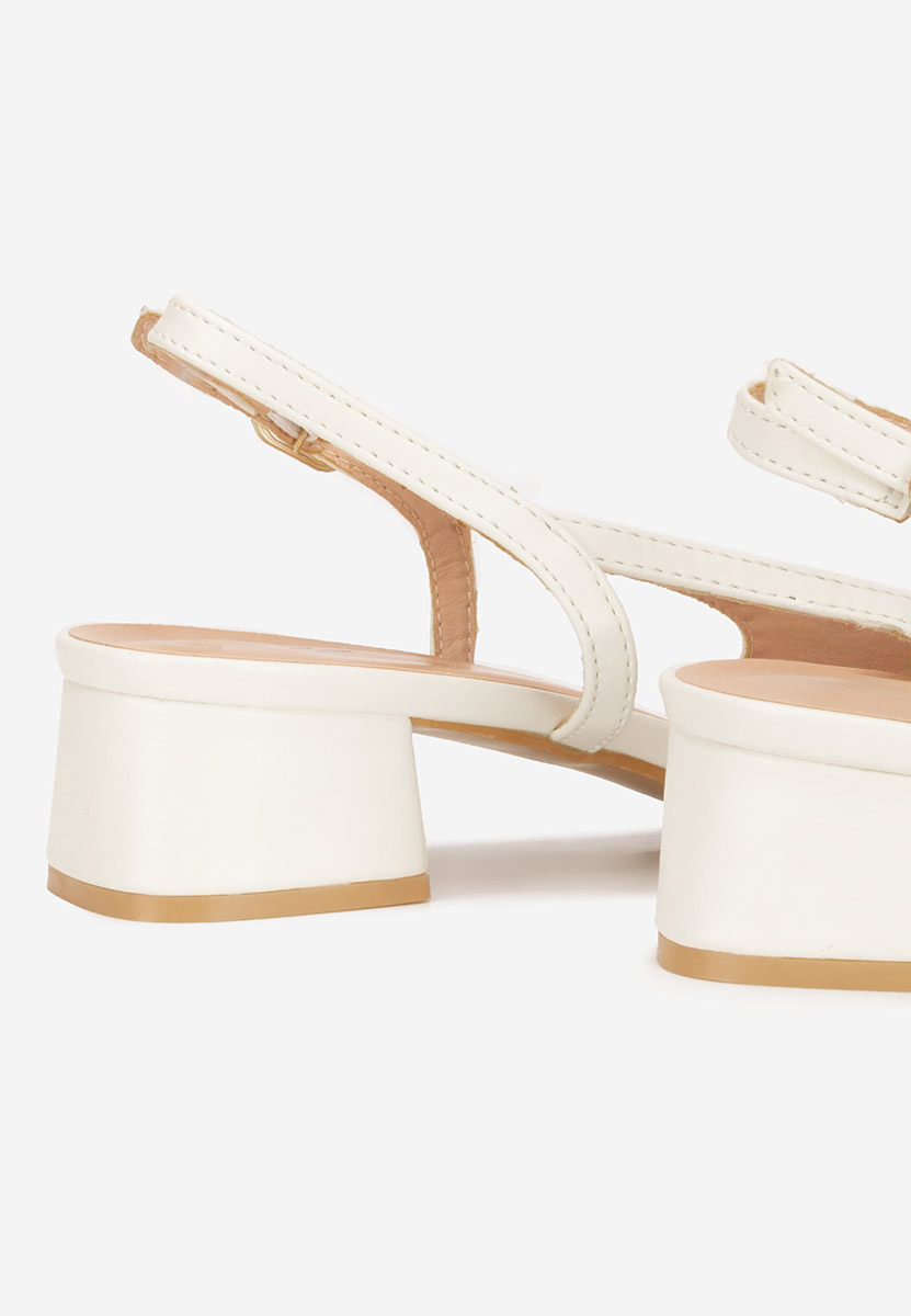 Γόβες slingback Alexonia λευκά