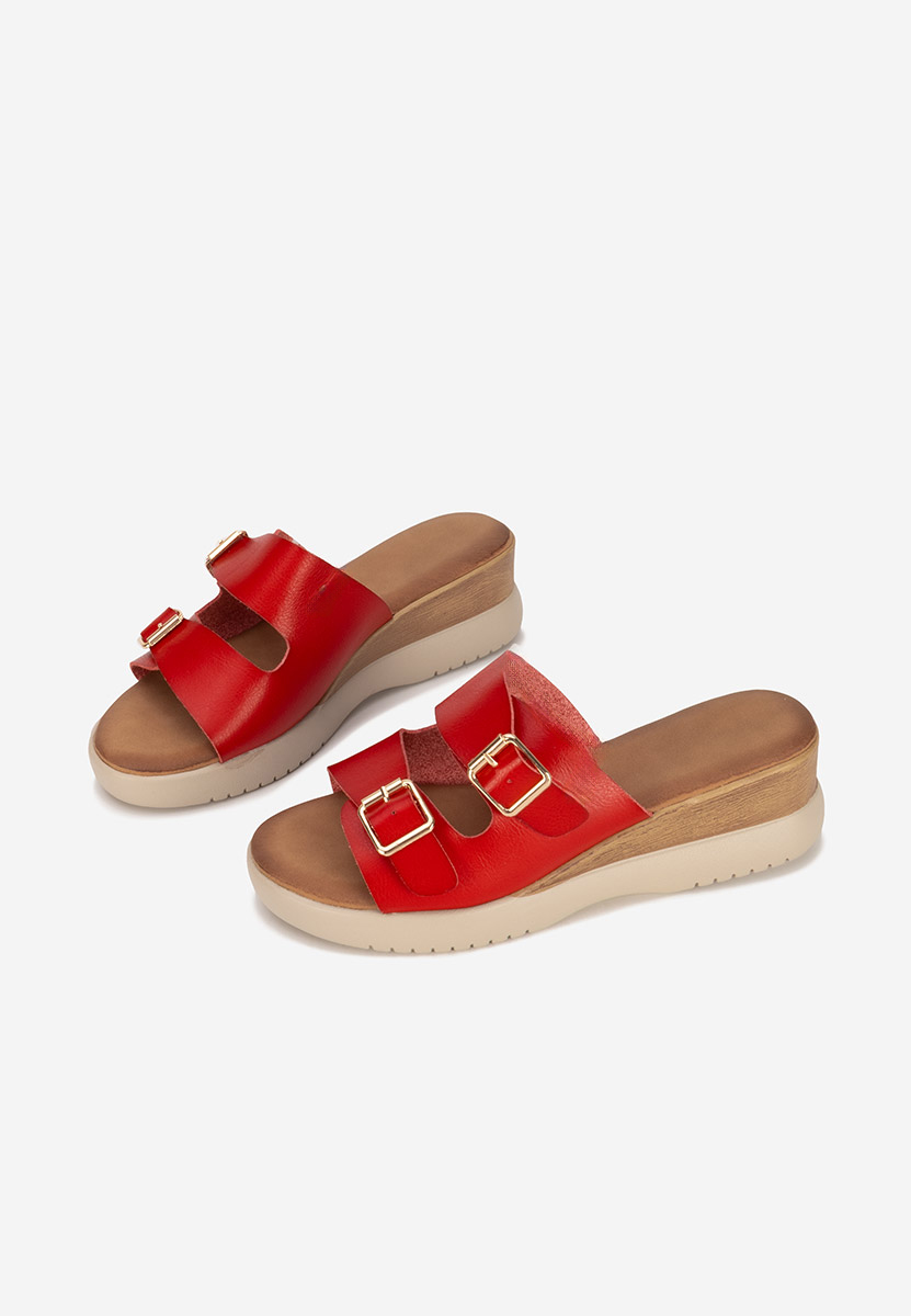 Παντόφλες με πλατφόρμα Hortensia κοκκινο