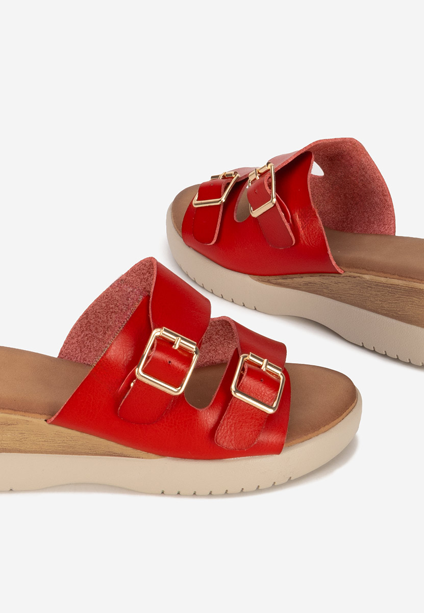 Παντόφλες με πλατφόρμα Hortensia κοκκινο