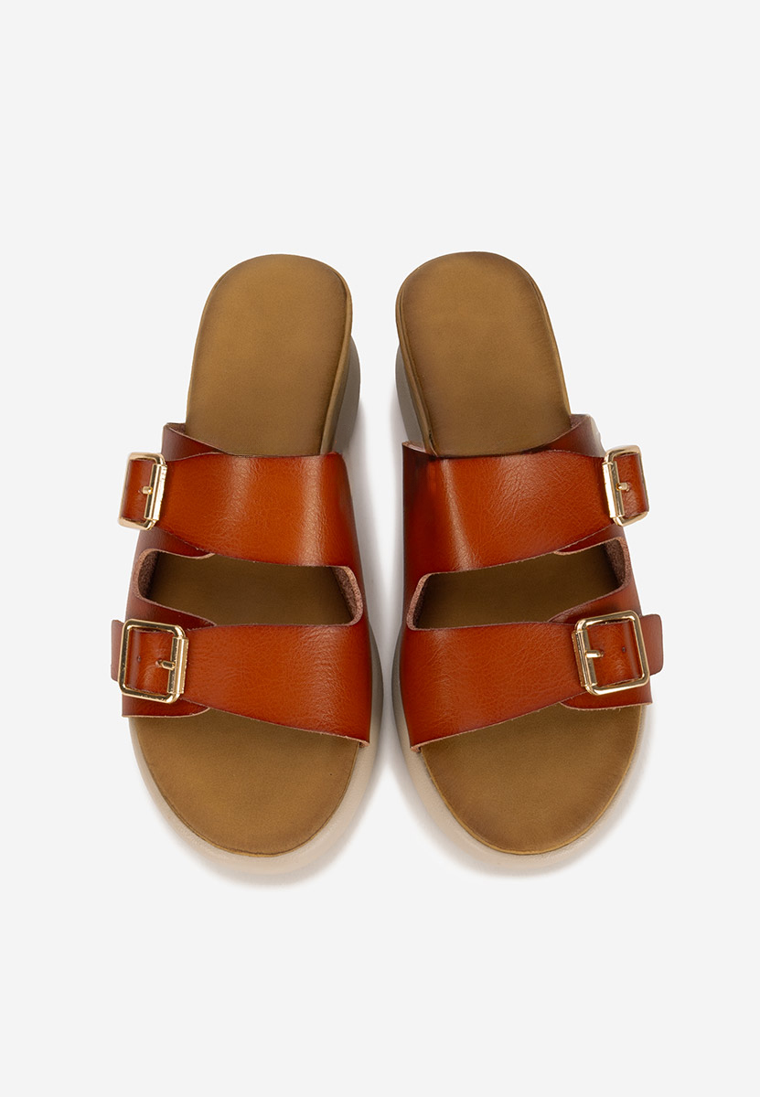 Παντόφλες με πλατφόρμα Hortensia ταμπά