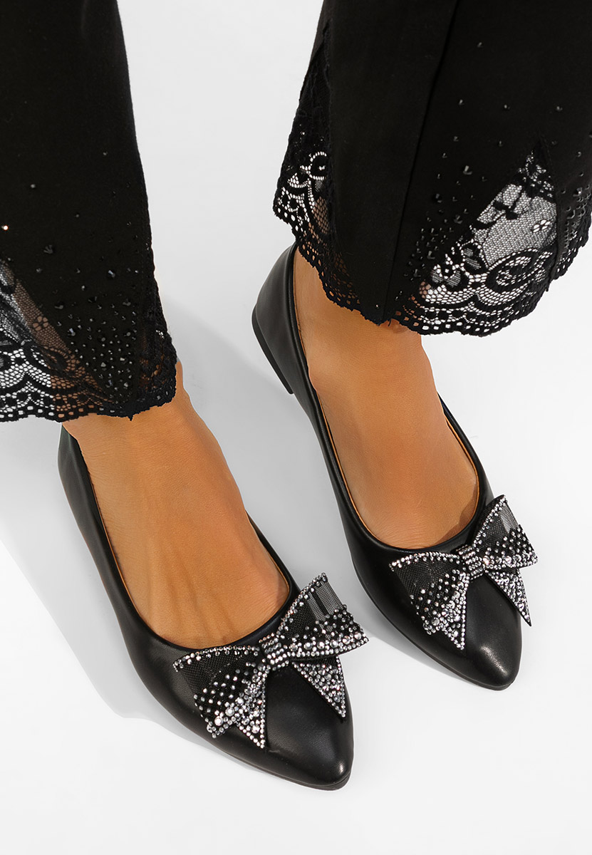 Γυναικείες μπαλαρίνες Marva μαύρα