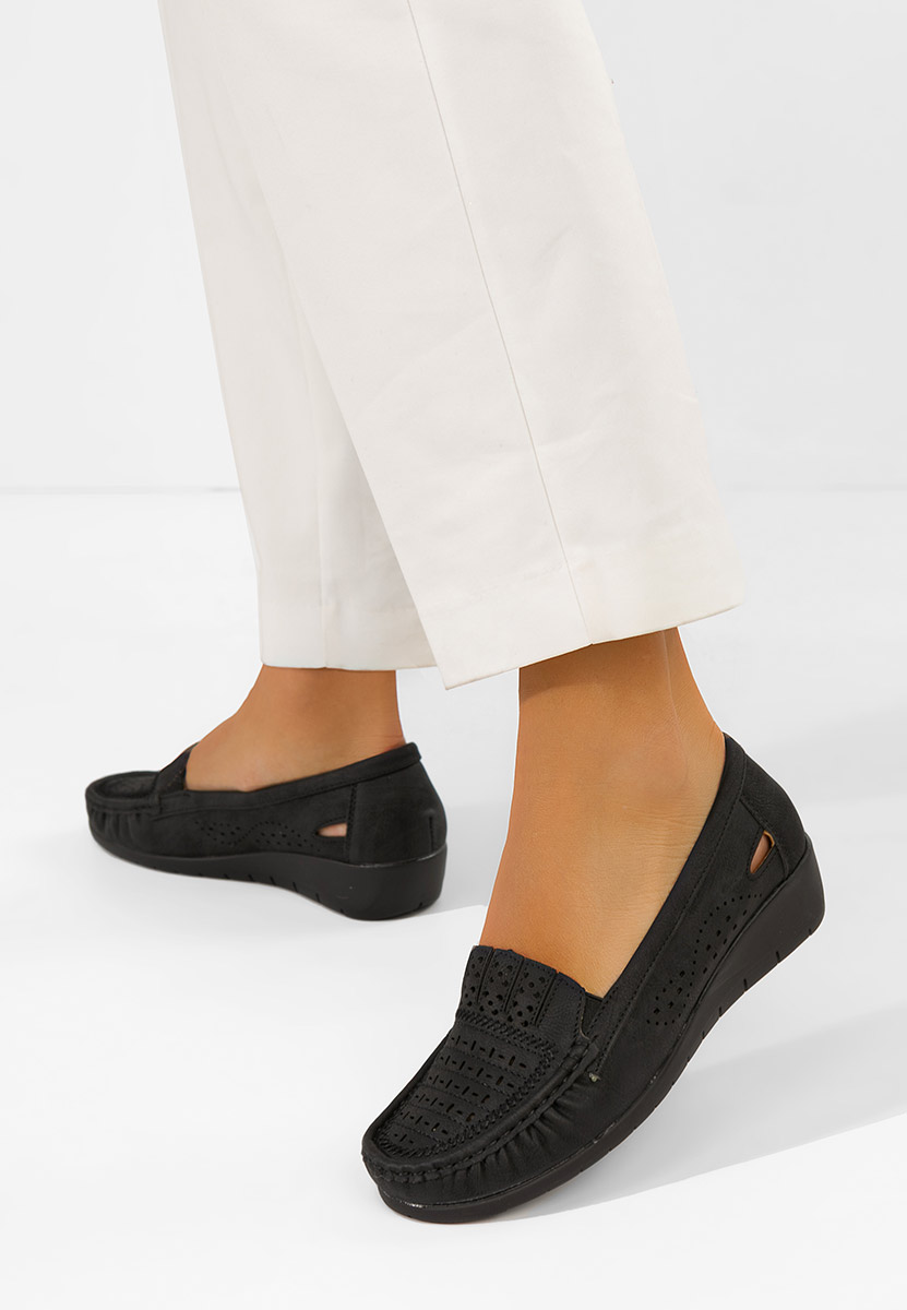 Μοκασίνια γυναικεια Genovia μαύρα