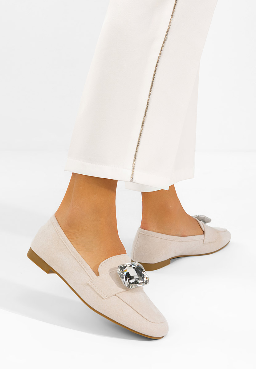 Μοκασίνια  γυναικεια Olimia μπεζ