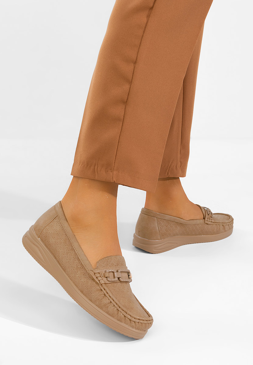 Μοκασίνια γυναικεια Ansleya χακι