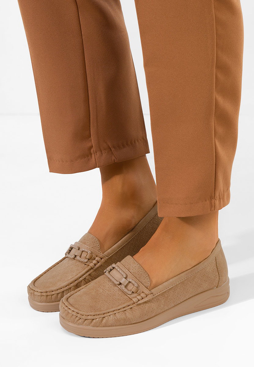 Μοκασίνια γυναικεια Ansleya χακι