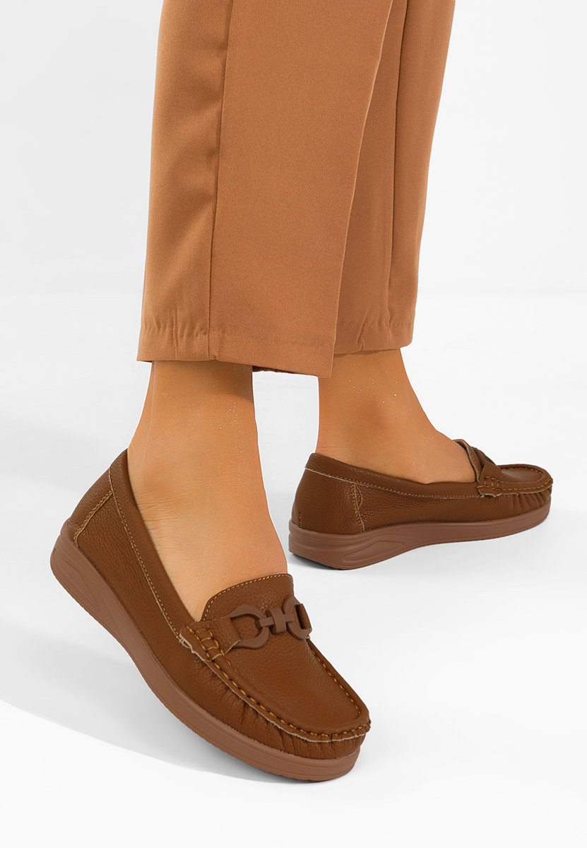 Μοκασίνια γυναικεια Cristiena ταμπά