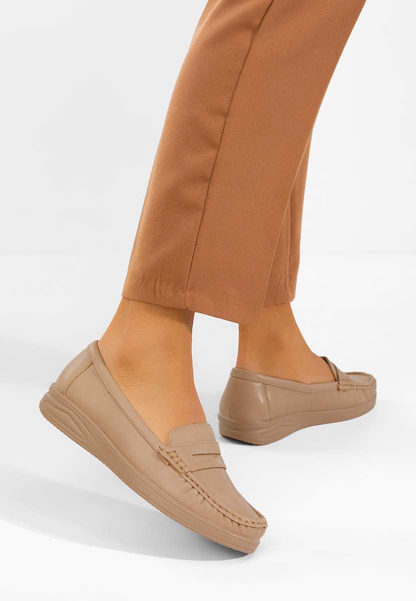 Μοκασίνια γυναικεια Elesya V2 μπεζ