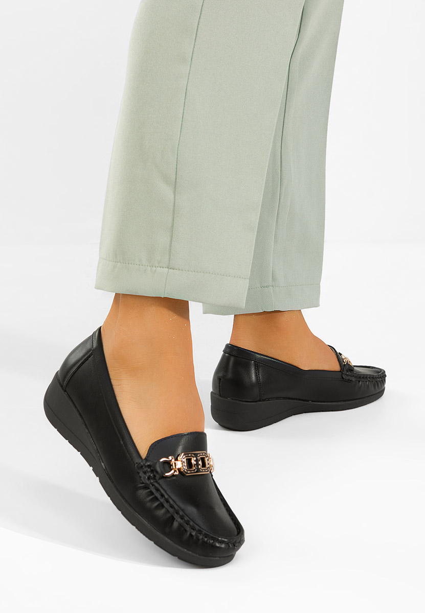 Μοκασίνια γυναικεια Varalia μαύρα