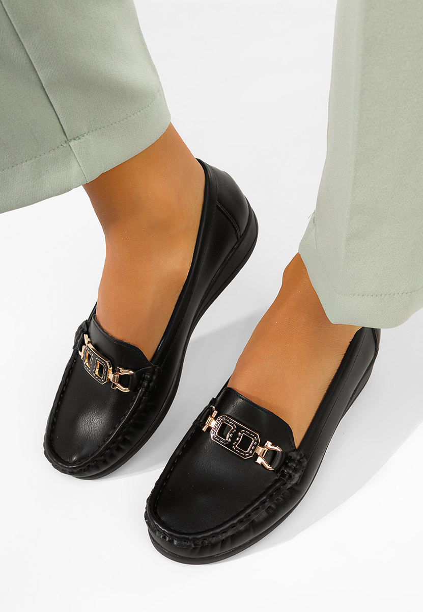 Μοκασίνια γυναικεια Varalia μαύρα