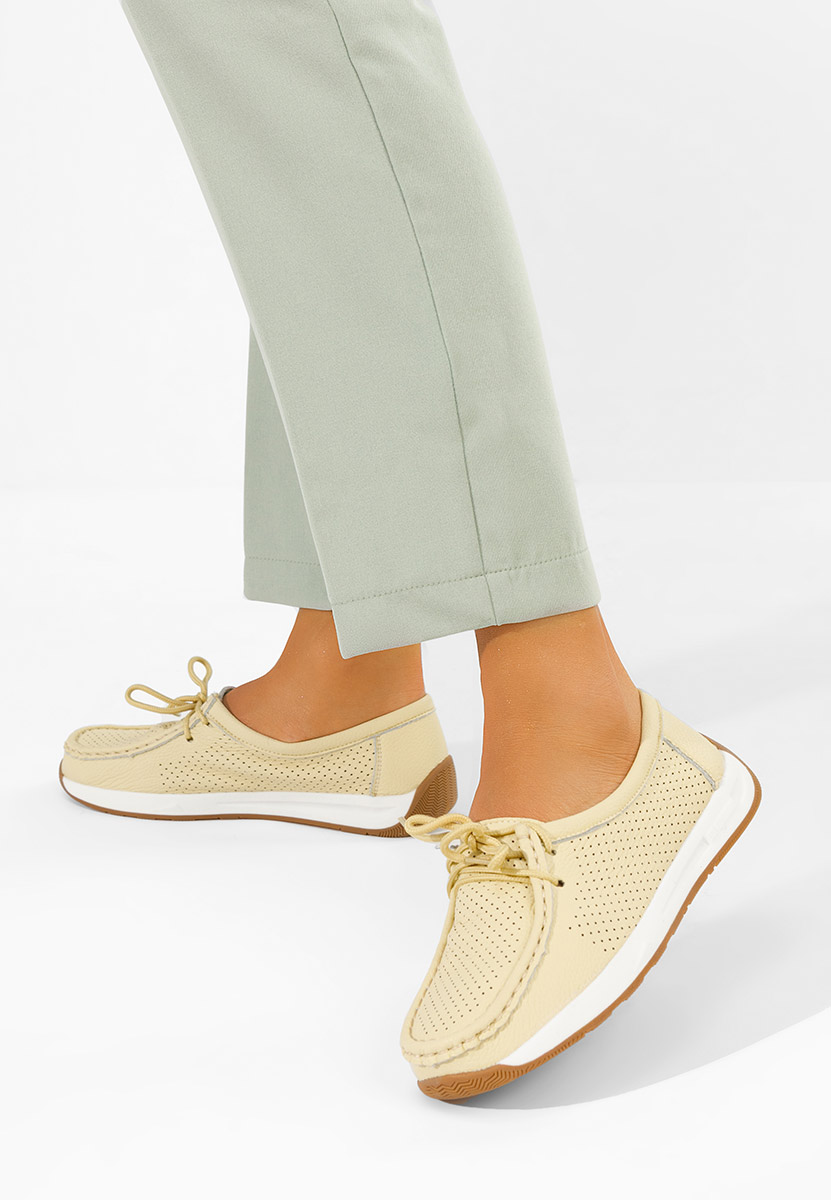 Μοκασίνια γυναικεια Kaliana Κιντρινο