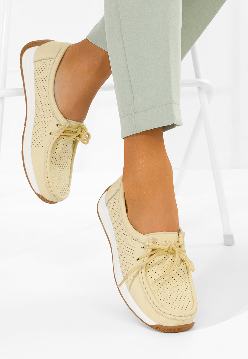 Μοκασίνια γυναικεια Kaliana Κιντρινο