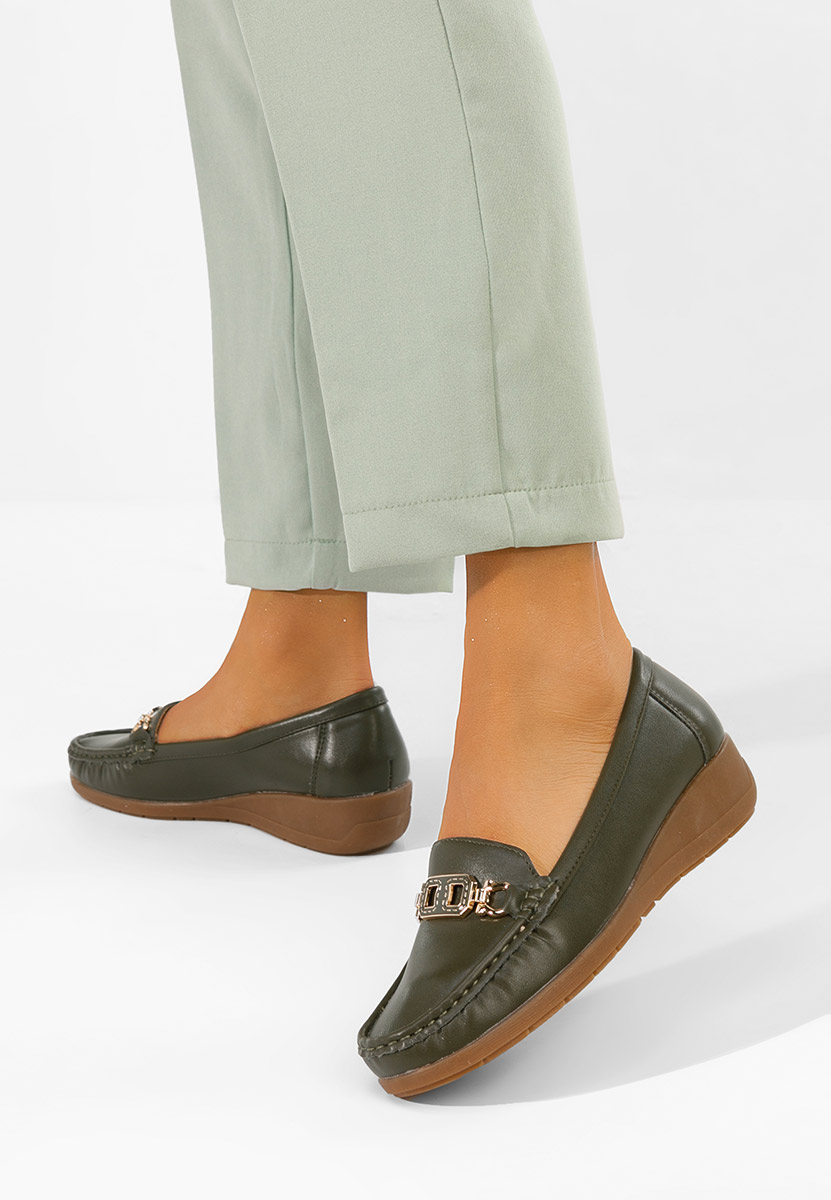 Μοκασίνια γυναικεια Varalia πρασινο