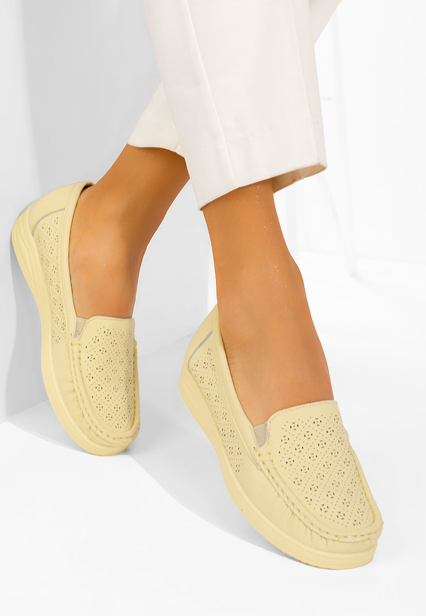 Μοκασίνια γυναικεια Valelia Κιντρινο