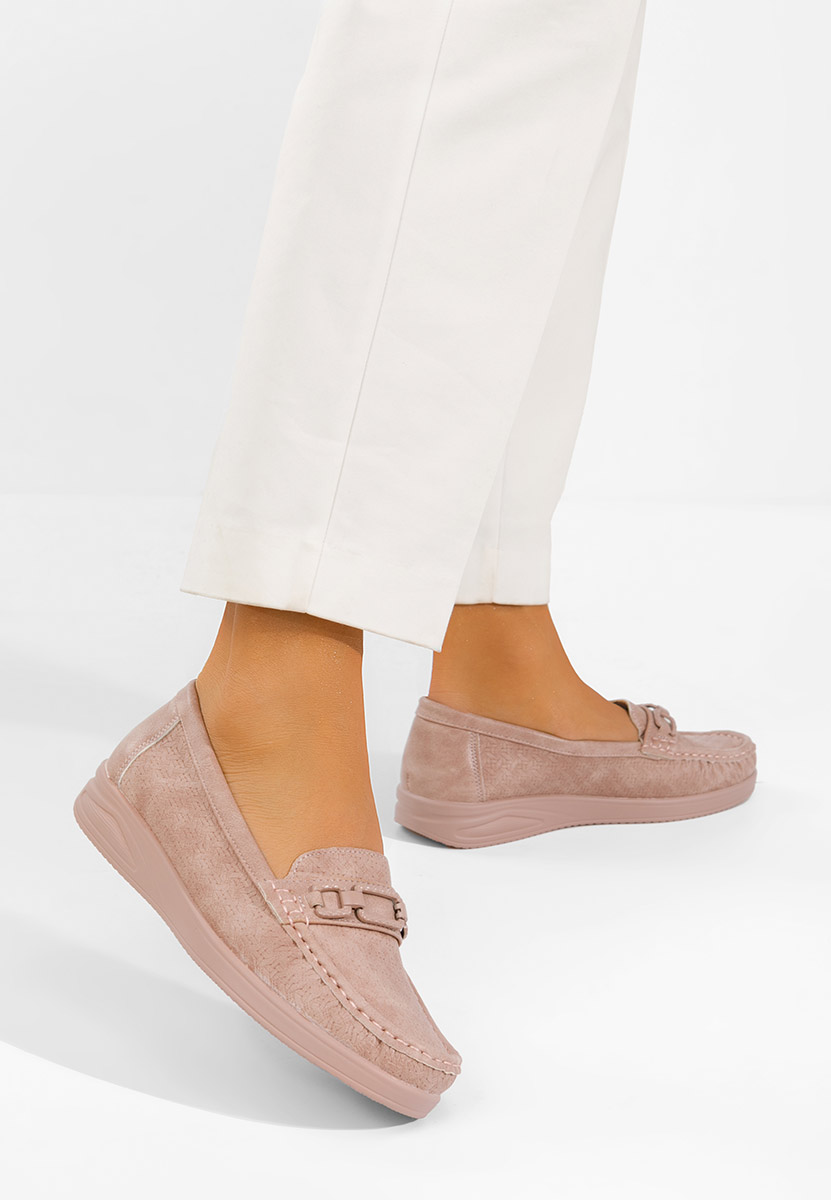 Μοκασίνια γυναικεια Ansleya ροζ