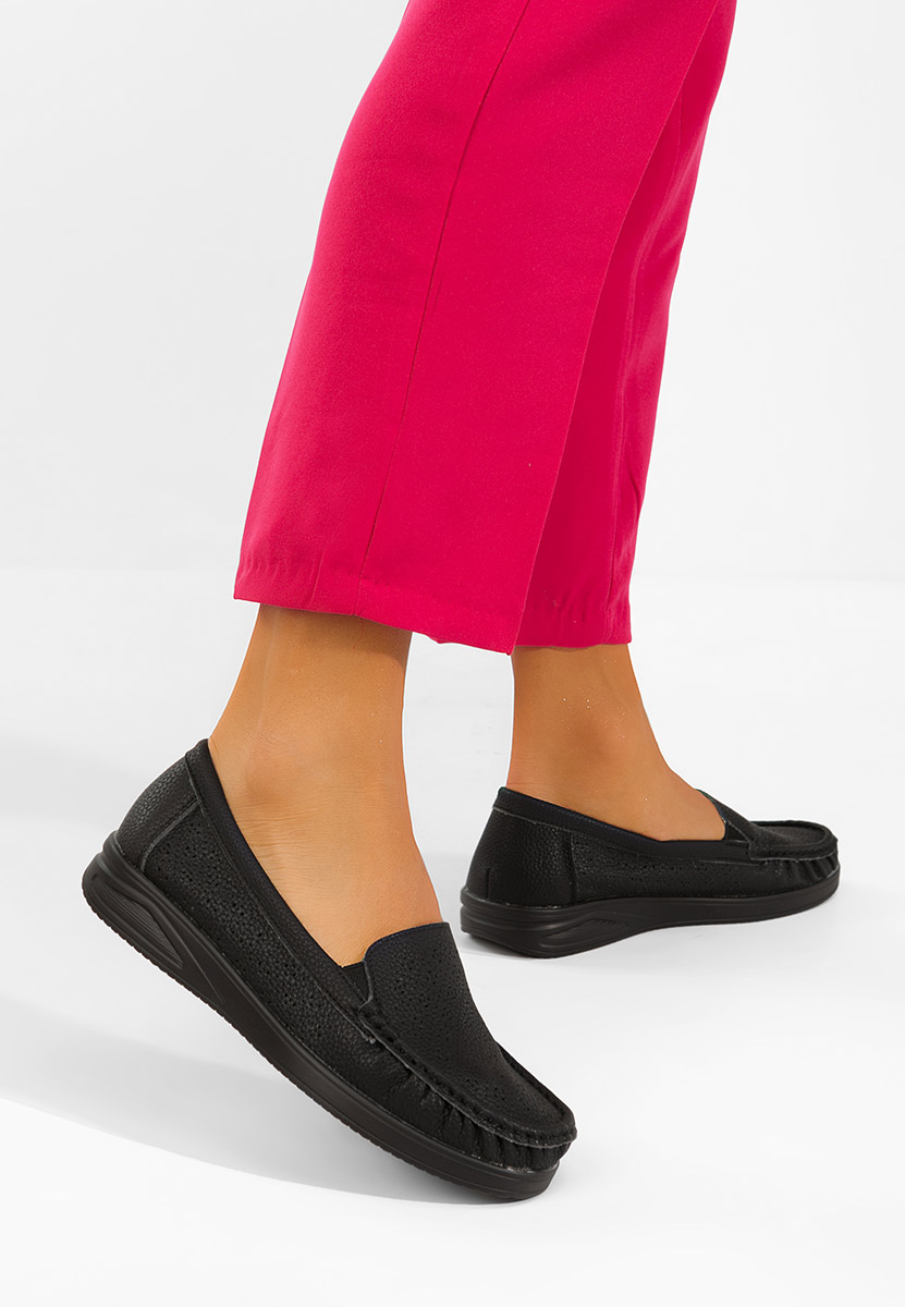 Μοκασίνια γυναικεια Valelia μαύρα
